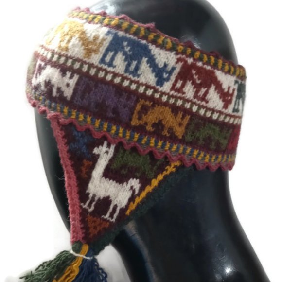 Handmade Headband Woven in Multicolored Wool Andean Mountains Cusco main image 5